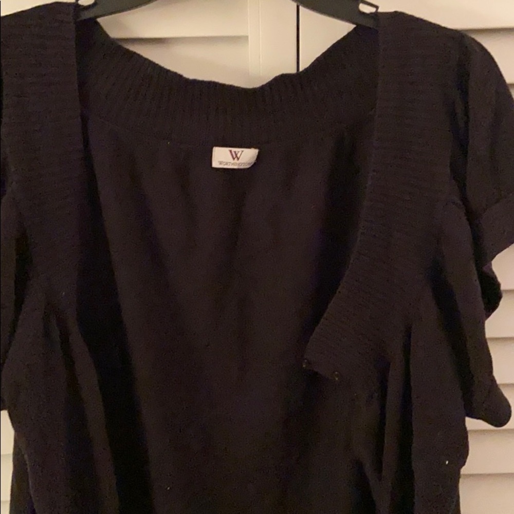 Black short sleeve cardigan - Picture 2 of 3